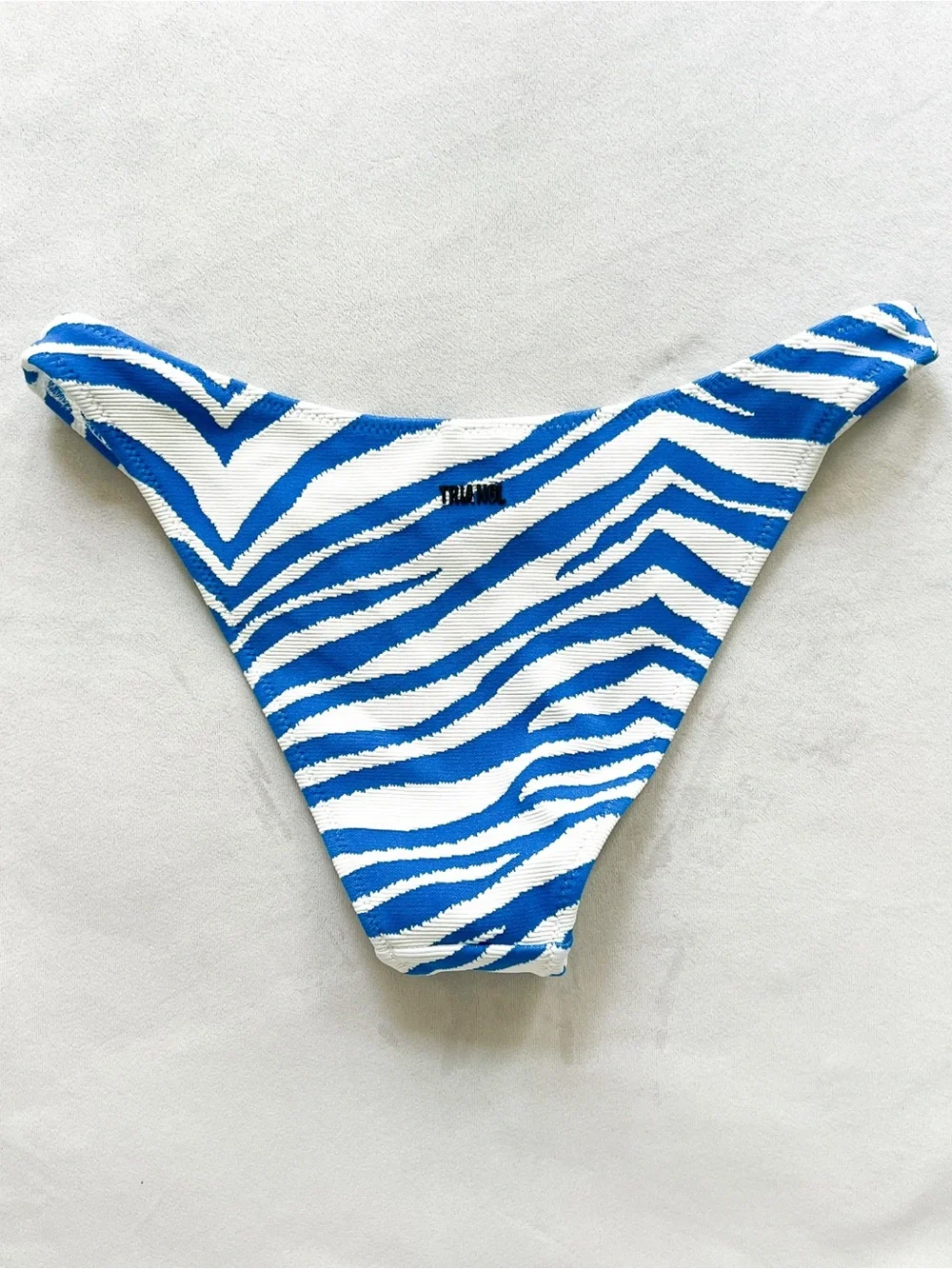 triangl swimwear Blue and White Zebra Print Bikini Bottom